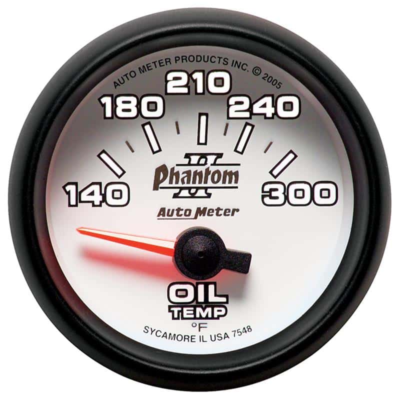 AutoMeter — Autometer Phantom II 52mm Short Sweep Electronic 140-300 Deg F Oil Temperature Gauge
2-1/16" OIL TEMP, 14 - view 2
