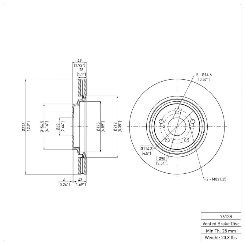 DFC — DFC 10-15 Lexus RX350 Front GeoSPEC Coated Rotor
DFC Brake Rotor - view 6