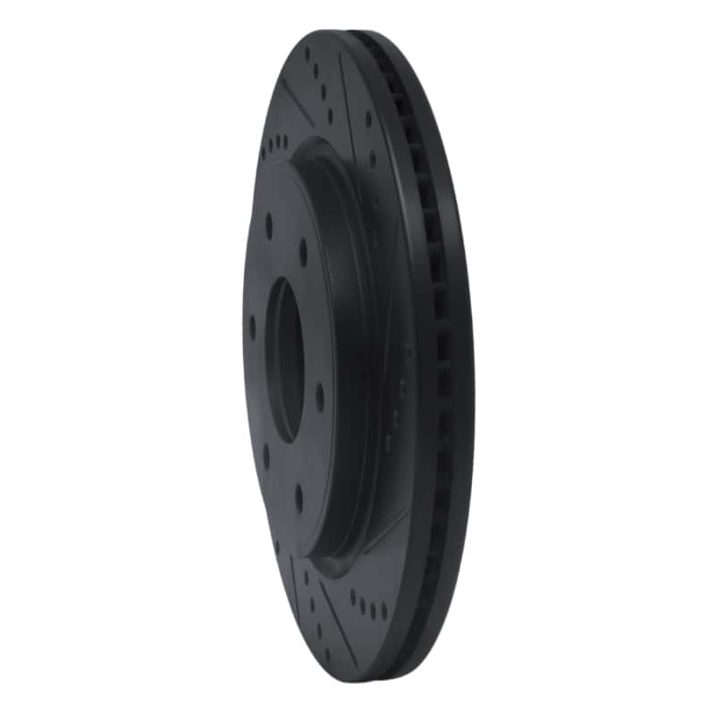 R1 Concepts — R1 05-07 Infiniti QX56 Front Right Drilled & Slotted Black Brake Rotor
R1 Brake Rotor Drill - view 2