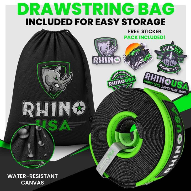 Rhino USA — Rhino USA Recovery Tow Strap 3Inx20Ft (Green)
Tow Strap - view 3
