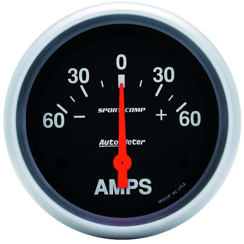 AutoMeter — Autometer 2-5/8in Electric 60-0-60 Amps Ammeter
2-5/8" AMMETER, 60-0 - view 2