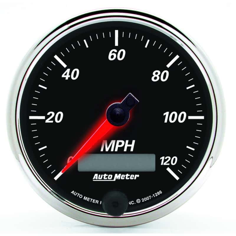 AutoMeter — Autometer Designer Black II 3 3/8in 120 MPH In-Dash Speedo w/ LCD ODO
3.4" SPD 120MPH DBII - view 2