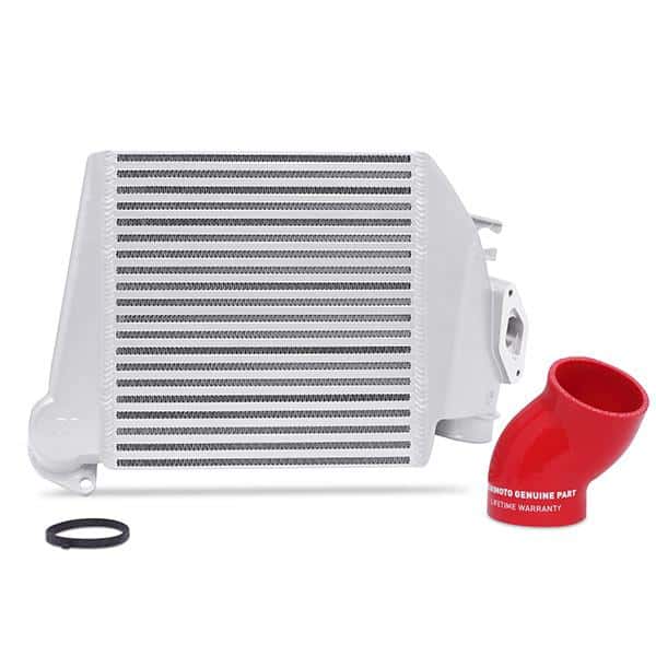 Mishimoto — Mishimoto 08-14 Subaru WRX Top-Mount Intercooler Kit - Powder Coated Silver & Red Hoses - view 3