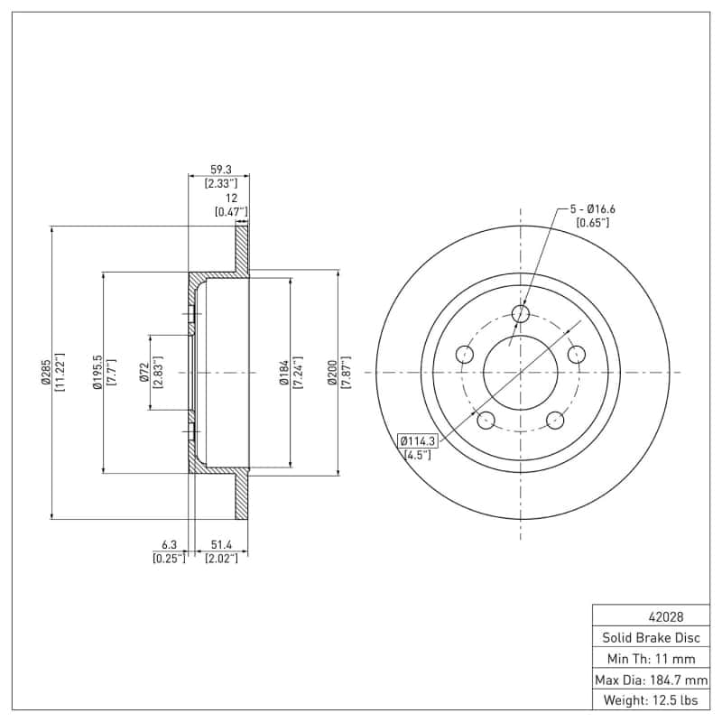 DFC — DFC 03-07 Jeep TJ (Canada - See Wrangler for US) Rear GeoSPEC Coated Rotor
DFC Brake Rotor - view 6