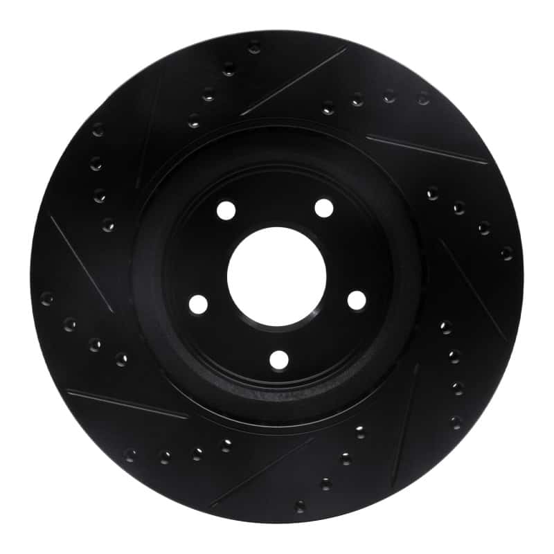 R1 Concepts — R1 2013-2025 Infiniti Q60 Front Right Drilled & Slotted Black Brake Rotor
R1 Brake Rotor Drill - view 5