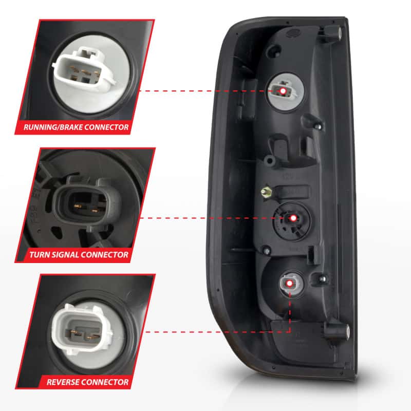 ANZO — ANZO 2005-2021 Nissan Frontier LED Taillights Black Housing/Smoke Lens - view 6