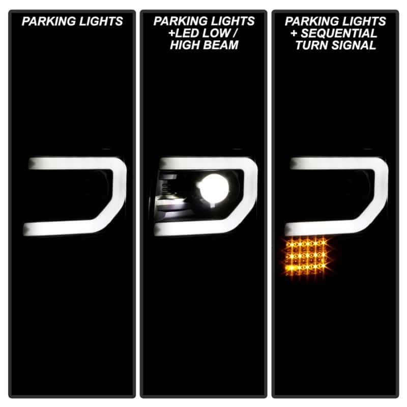 SPYDER — Spyder Ford F150 09-14 Halogen Light Bar Projector Headlights Black PRO-YD-FF15009PL-SEQ-BK
Projector Headlights
Head Light Set - view 6