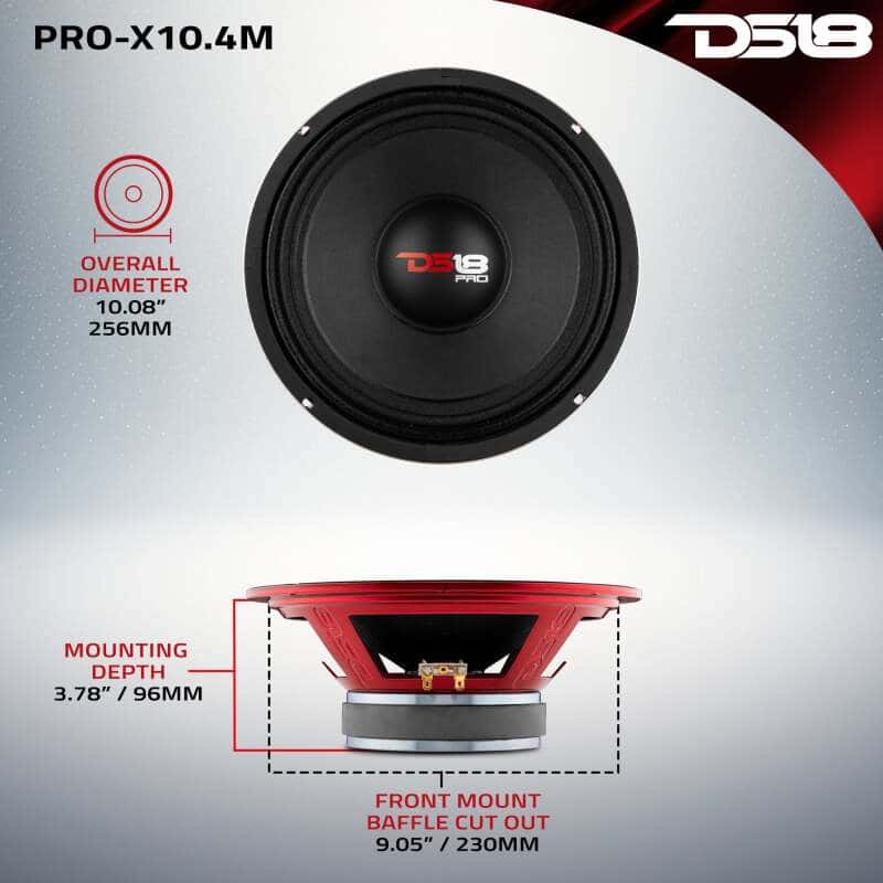 DS18 — DS18 10in 300 Watts RMS 4 ohm Mid-Range Loudspeaker - view 2