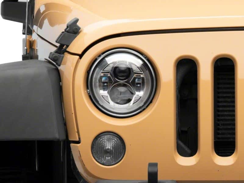 Raxiom — Raxiom 07-18 Jeep Wrangler JK 7-In LED Headlights- Chrome Housing (Clear Lens)
Headlights - view 5