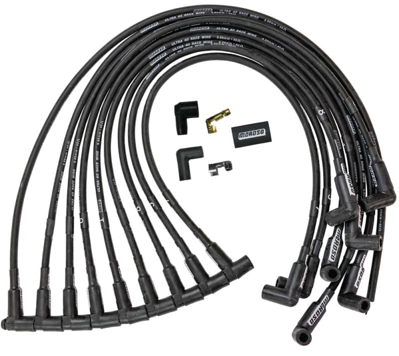 Moroso — Moroso Chevrolet Big Block Ignition Wire Set - Ultra 40 - Unsleeved - HEI - 135 Degree - Black - view 2