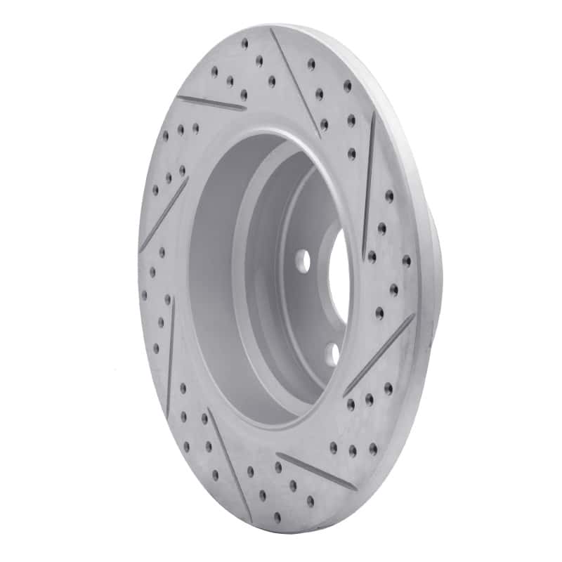 R1 Concepts — R1 00-06 BMW X5 Rear Left Drilled & Slotted Geo-Carbon Rotor - view 4