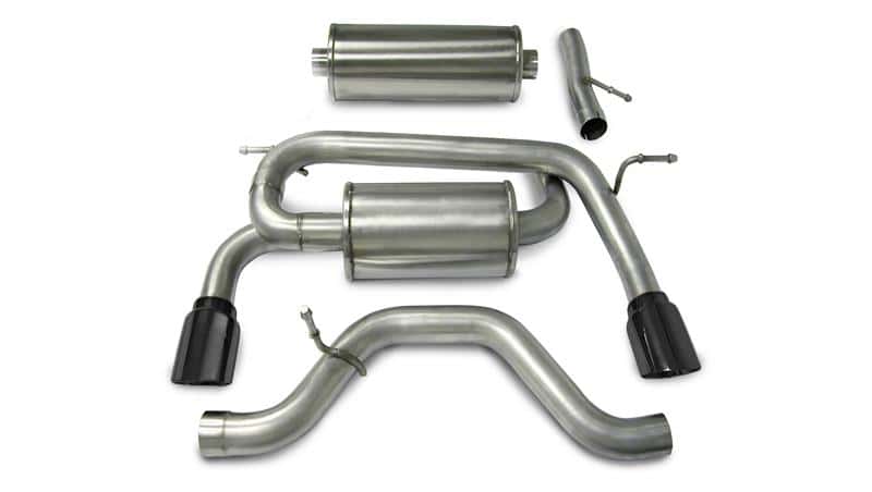 CORSA Performance — Corsa 2006-2008 Hummer H3 3in Cat-Back Dual Rear w Single 4in Black Pro-Series Tips
Exhaust - view 2