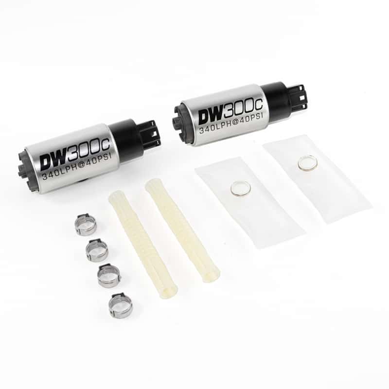 DeatschWerks — DeatschWerks 340lph DW300C Compact Fuel Pump w/ Install Kit 03-04 Ford Mustang Cobra (2 Pumps)
Fuel Pumps - view 1