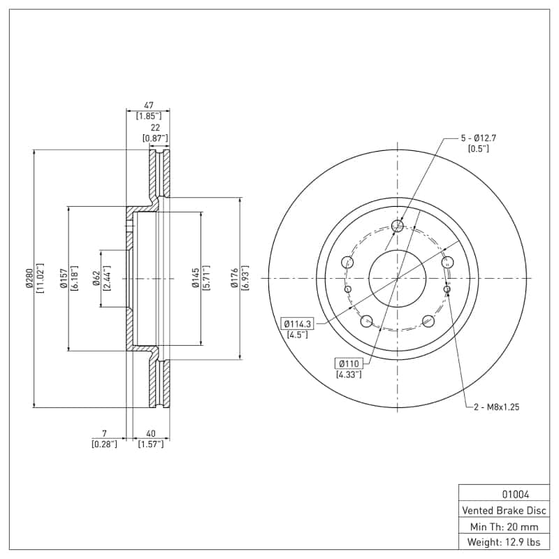 DFC — DFC 07-19 Suzuki SX4 Front GeoSPEC Coated Rotor
DFC Brake Rotor - view 2