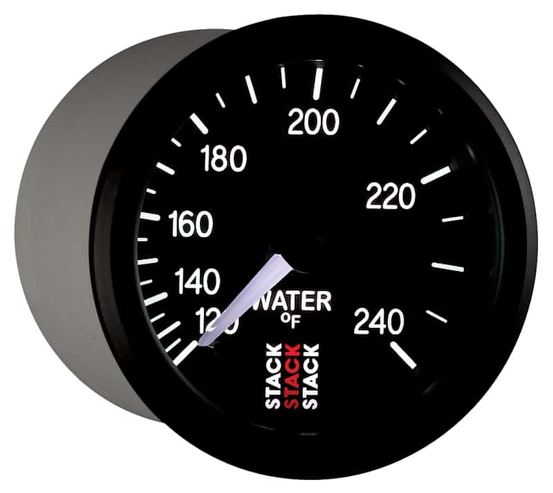AutoMeter — Autometer Stack 52mm 120-240 Deg F 1/2in Npt (M) Mechanical Water Temp Gauge - Black
Ga WTmp Mech Bk 240F - view 6