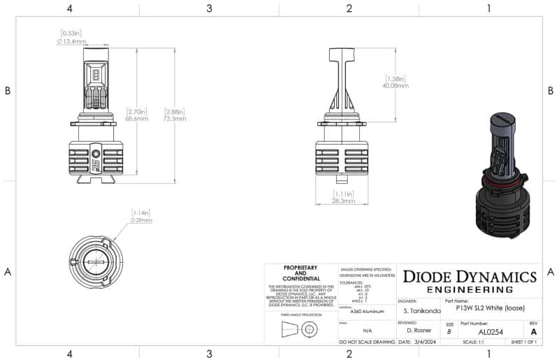 Diode Dynamics — Diode Dynamics P13W/PSX26W HP60 - Cool - White LED Bulbs (Pair) - view 8
