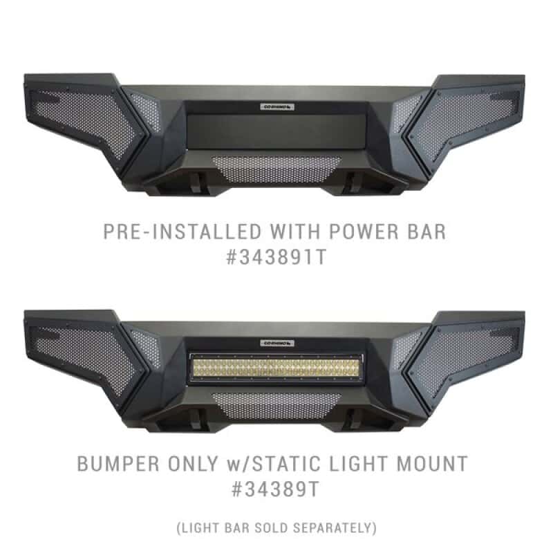 Go Rhino — Go Rhino 16-21 Tacoma Element Front Bumper w/ Power Actuated Hide-away Light Bar Mount Tex Black
Element w Power Bar - view 7