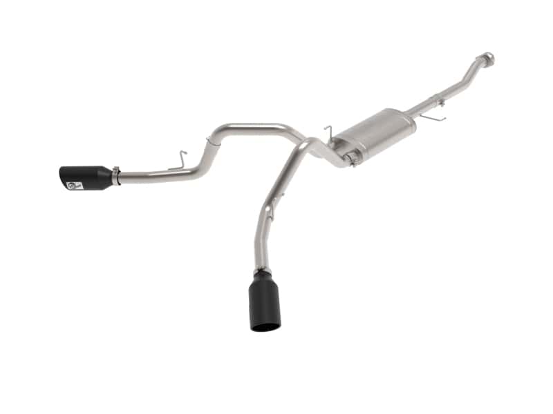 aFe — aFe Vulcan 3in 304 SS Cat-Back Exhaust 2021 Ford F-150 V6 2.7L/3.5L (tt)/V8 5.0L w/ Black Tips
Cat-Back Exhaust - view 1