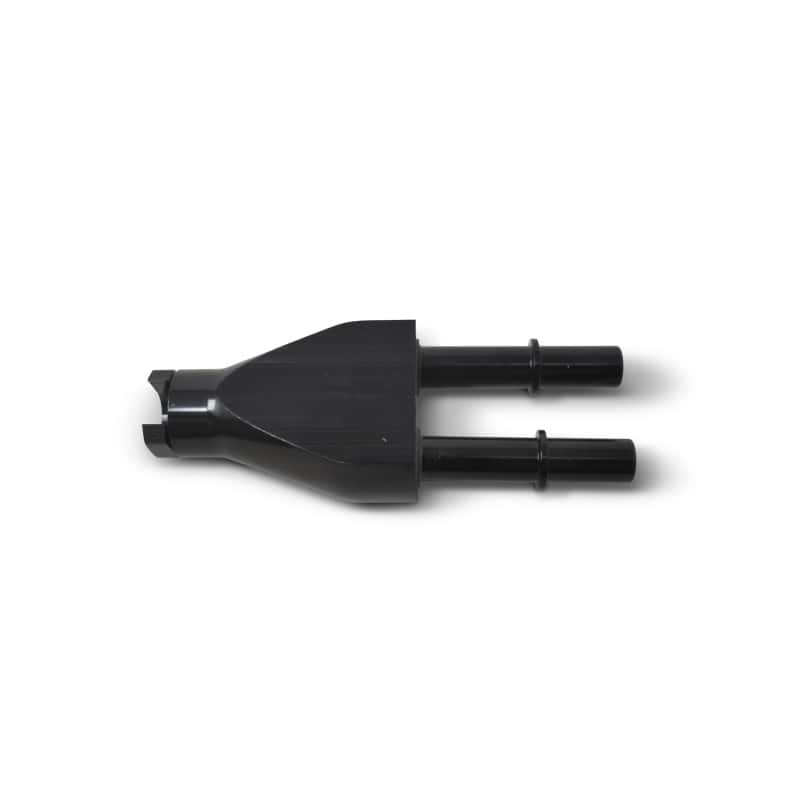 Russell — Russell Adapter Y-Block 3/8in Sae Quick Disconnect Female To 2X 3/8in Sae Qd Male Blk Anodized
Fuel Block - view 3