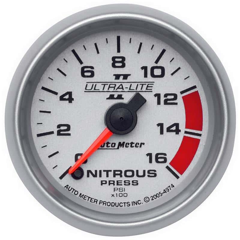 AutoMeter — Autometer Ultra-Lite II 2 1/16in FSE 0 - 1600 PSI Nitrous Pressure Gauge
2-1/16" NITROUS, 0-1 - view 1
