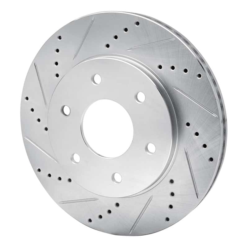R1 Concepts — R1 04-05 Infiniti QX56 Front Left Drilled & Slotted Silver Brake Rotor
R1 Brake Rotor Drill - view 2
