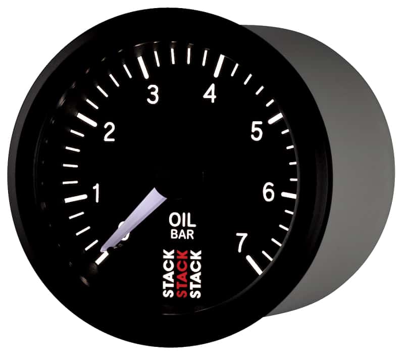 AutoMeter — Autometer Stack Instruments 52mm 0-7 BAR M10 (M) Mechanical Oil Pressure Gauge - Black
Ga OilP Mech Bk 7Bar - view 3