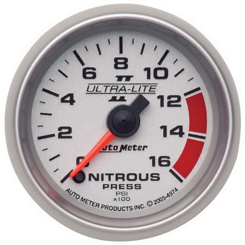 AutoMeter — Autometer Ultra-Lite II 2 1/16in FSE 0 - 1600 PSI Nitrous Pressure Gauge
2-1/16" NITROUS, 0-1 - view 2