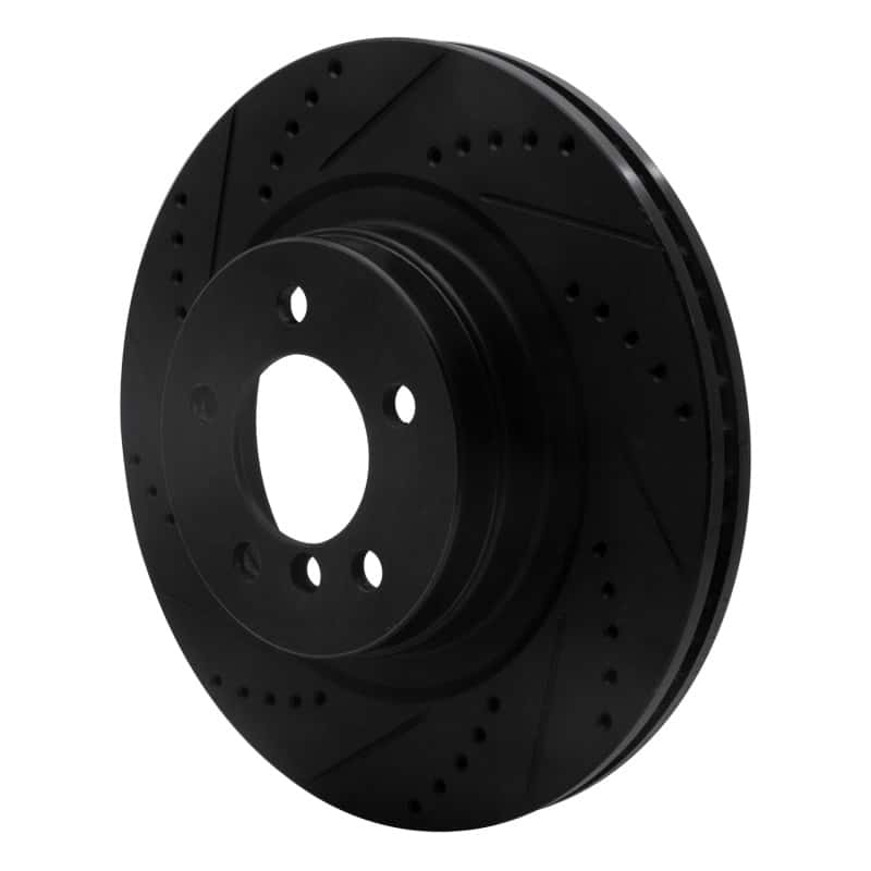 R1 Concepts — R1 06-09 Land Rover Range Rover Front Left Drilled & Slotted Black Brake Rotor
R1 Brake Rotor Drill - view 2