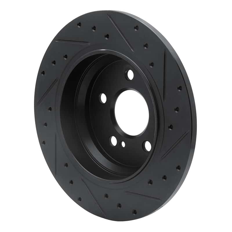 R1 Concepts — R1 07-13 Mercedes-Benz S550 Rear Left Drilled & Slotted Black Brake Rotor
R1 Brake Rotor Drill - view 4