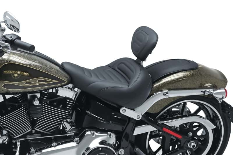 Mustang Motorcycle — Mustang 13-17 Harley Softail Breakout Standard Touring Solo Seat - Black - view 1
