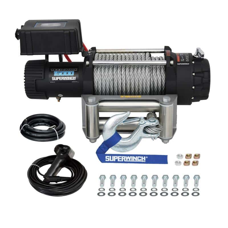 Superwinch — Superwinch 15000 LBS 12V DC 7/16in x 82ft Wire Rope Tiger Shark 11500 Winch - view 16