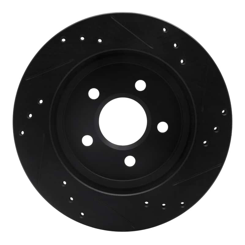R1 Concepts — R1 00-06 Ford Thunderbird Rear Left Drilled & Slotted Black Brake Rotor
R1 Brake Rotor Drill - view 5