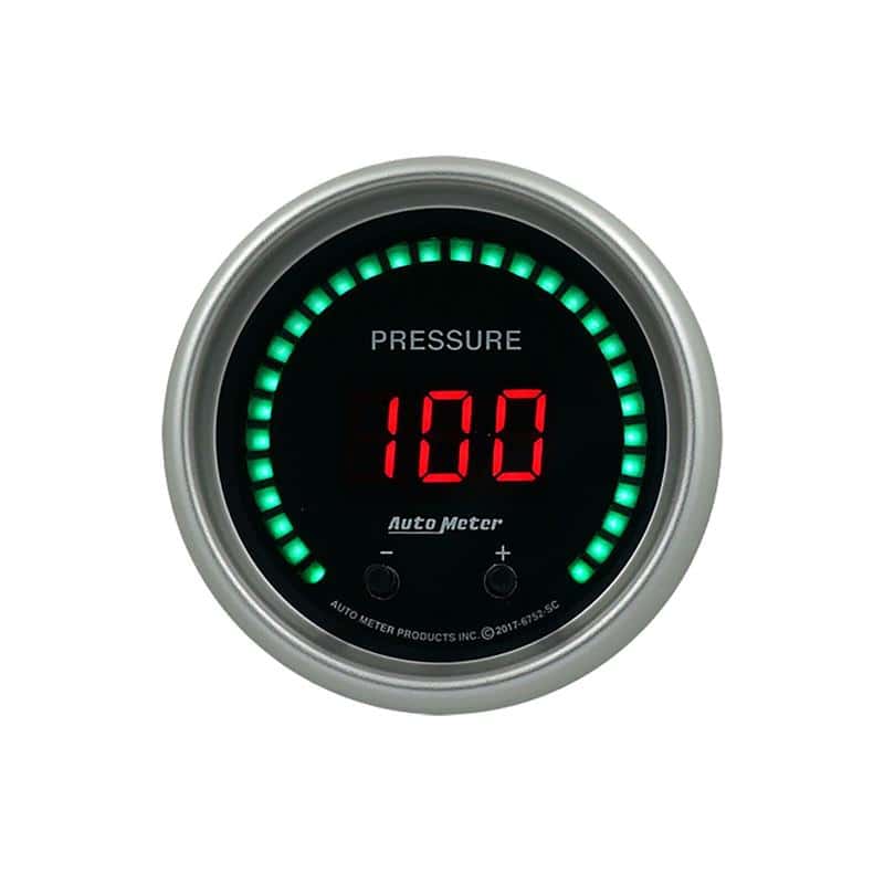 AutoMeter — Autometer 52.4mm Black Switchable 0-1600 PSI/0-110 BAR Fluid Pressure Sport-Comp Elite Digital Gauge - view 1
