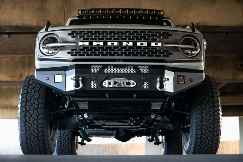 DV8 Offroad — DV8 Offroad 2021+ Ford Bronco Front Bumper Winch Capable w/ Optional Bull Bar/Aux Light Opening - view 3
