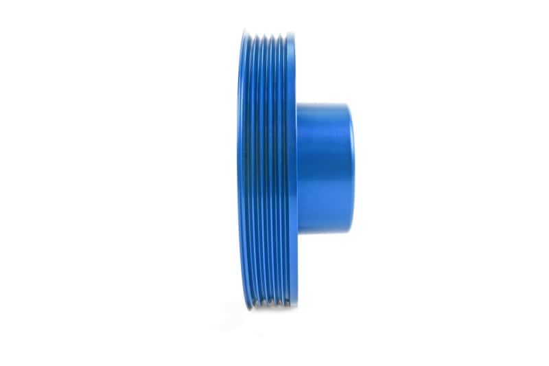 Perrin Performance — PERRIN 93-14 Subaru Impreza (Incl. 02-14 WRX) / 04-21 STI (w/o AC) Lightened Crank Pulley - Blue - view 3