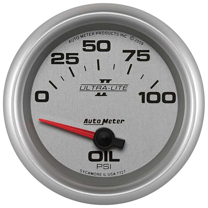 AutoMeter — Autometer Ultra-Lite II 2 5/8in 0-100 PSI Short Sweep Electronic Oil Pressure Gauge
2-5/8" OIL PRESS, 0- - view 2