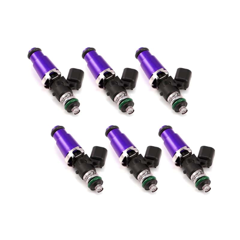 Injector Dynamics — Injector Dynamics 1340cc Injectors - 60mm Length - 14mm Purple Top - 14mm Lower O-Ring (Set of 6) - view 1