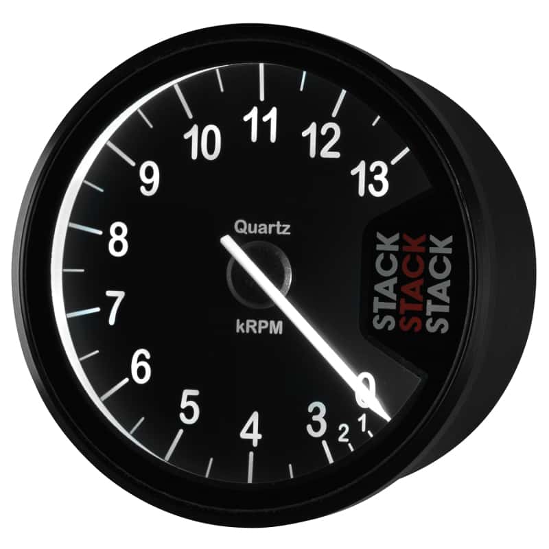 AutoMeter — Autometer Stack Clubman Tachometer 80mm 0-3-13K RPM - Black
Tach Club Blk 13kRPM - view 4