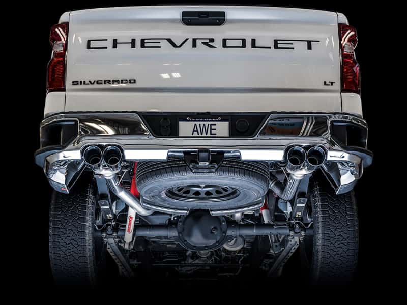 AWE Tuning — AWE Tuning 4th Gen GM 1500 5.3L 0FG Catback Split Rear Exit (w/ Bumper Cutouts) - Quad Chrome Tips
0FG Catback - view 7