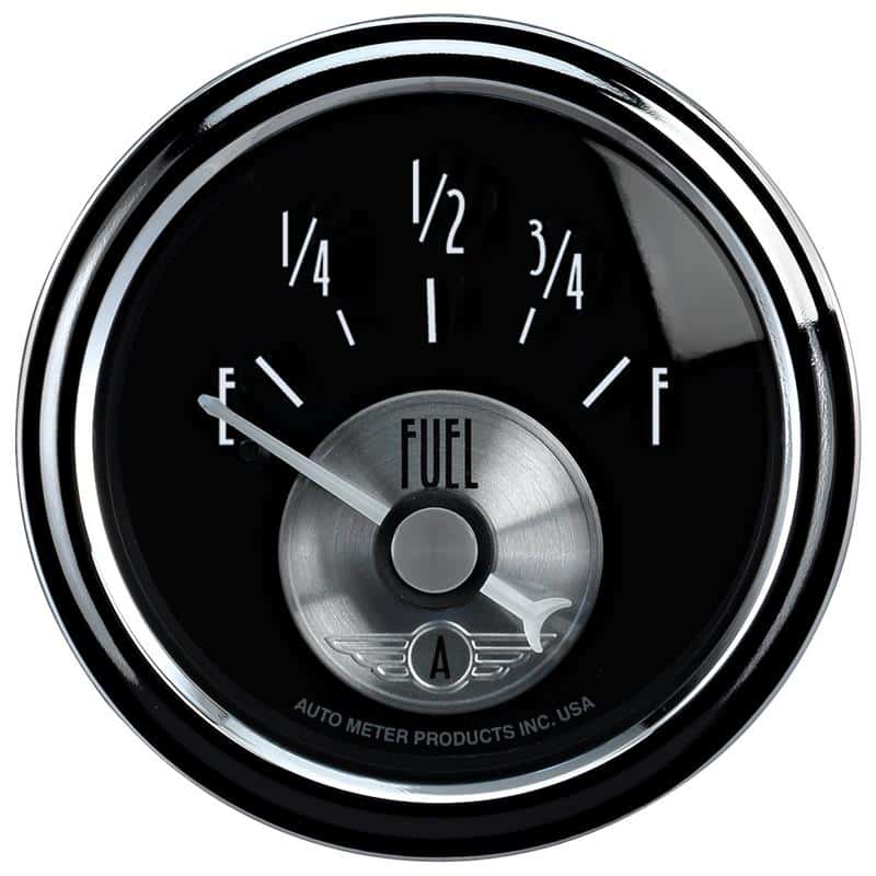 AutoMeter — AutoMeter Gauge Fuel Level 2-1/16in. 240 Ohm(e) to 33 Ohm(f) Elec Prestige Blk. Diamond
2-1/16" FUEL LEVEL, - view 1