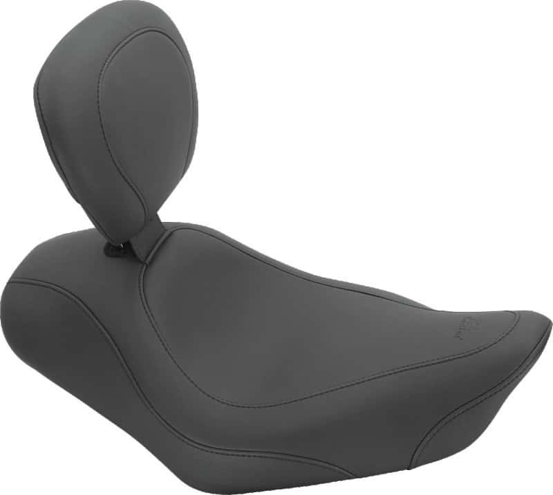 Mustang Motorcycle — Mustang 00-08 Kawasaki Classic FI, Nomad FI Vintage 2PC Seat w/Driver Backrest - Black - view 2