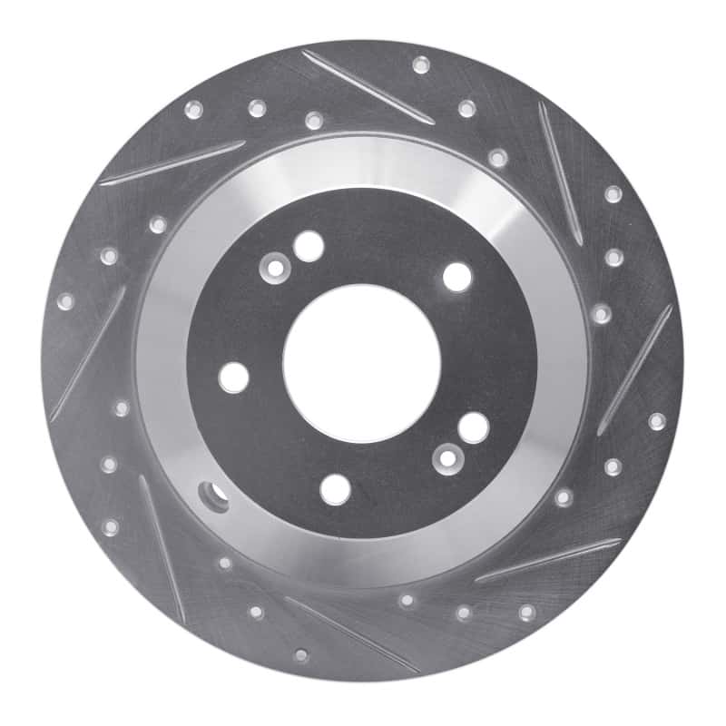 R1 Concepts — R1 10-21 Hyundai Santa Fe Rear Right Drilled & Slotted Silver Brake Rotor
R1 Brake Rotor Drill - view 1