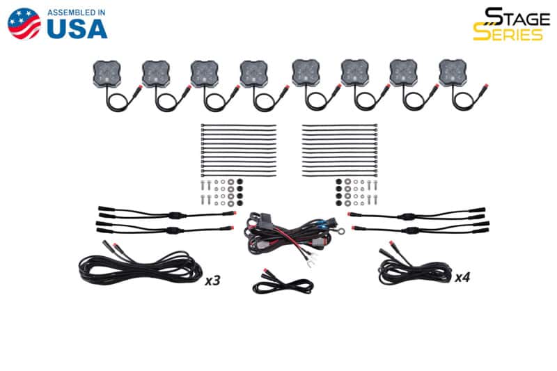 Diode Dynamics — Diode Dynamics Stage Series Single-Color LED Rock Light Kit - 8-Pack - view 8