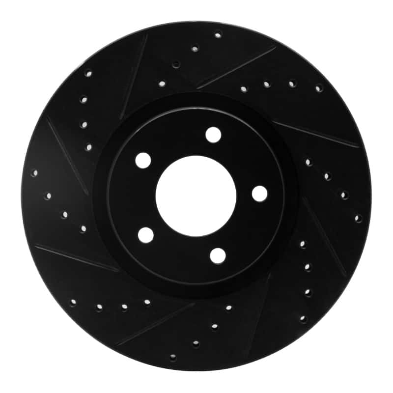 R1 Concepts — R1 07-13 Mazda 3 Front Left Drilled & Slotted Black Brake Rotor
R1 Brake Rotor Drill - view 1