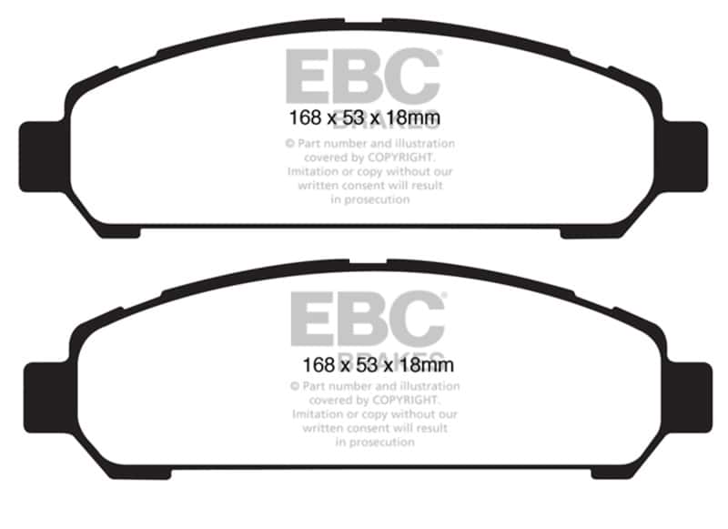 EBC — EBC 08+ Toyota Venza 2.7 Ultimax2 Front Brake Pads
Disc Brake Pad - view 1