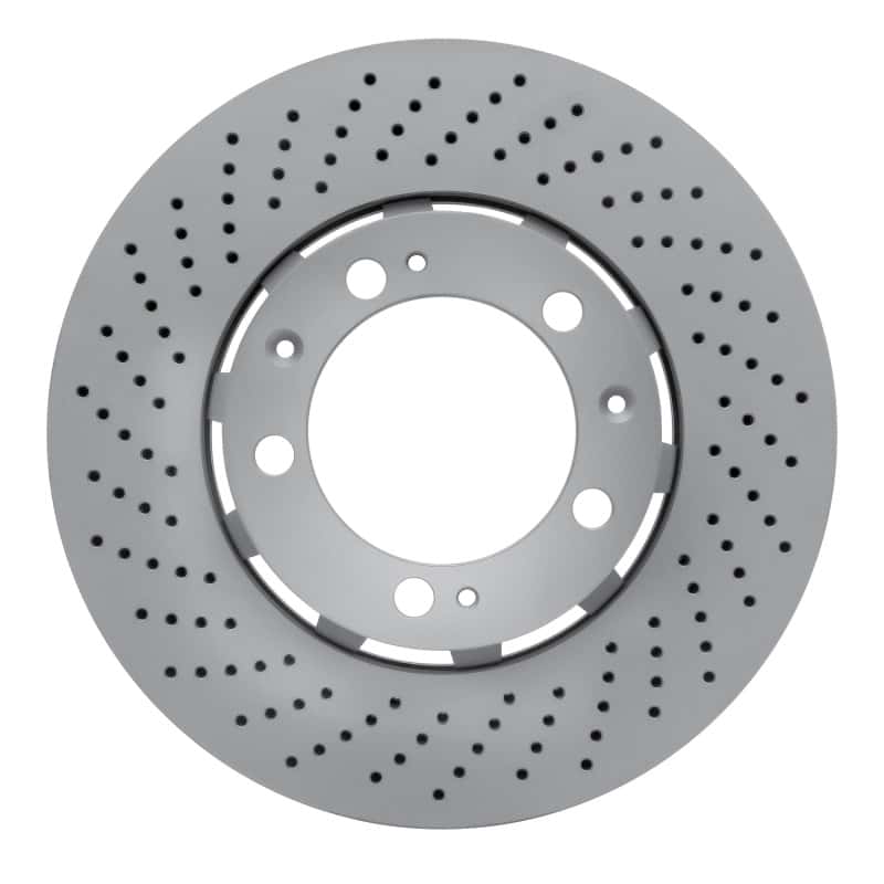 DFC — DFC 94-98 Porsche 911 Left Front Drilled Hi-Carbon Alloy Geomet Coated Rotor - view 1