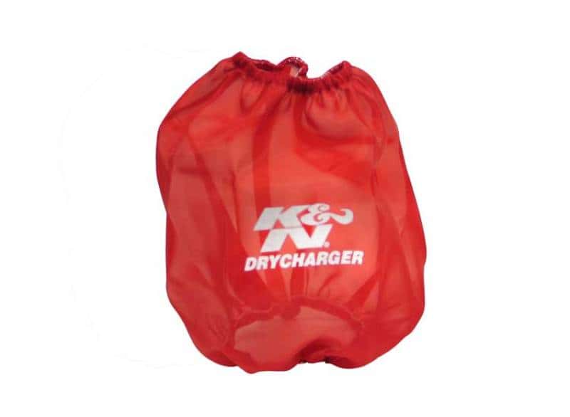 K&N Engineering — K&N Round Tapered Drycharger Air Filter Wrap Red 7.5in Base ID x 5in Top ID x 7.5in H - view 1