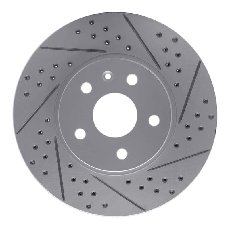 R1 Concepts — R1 08-14 Cadillac Cts Front Right Drilled & Slotted Geo-Carbon Rotor - view 1