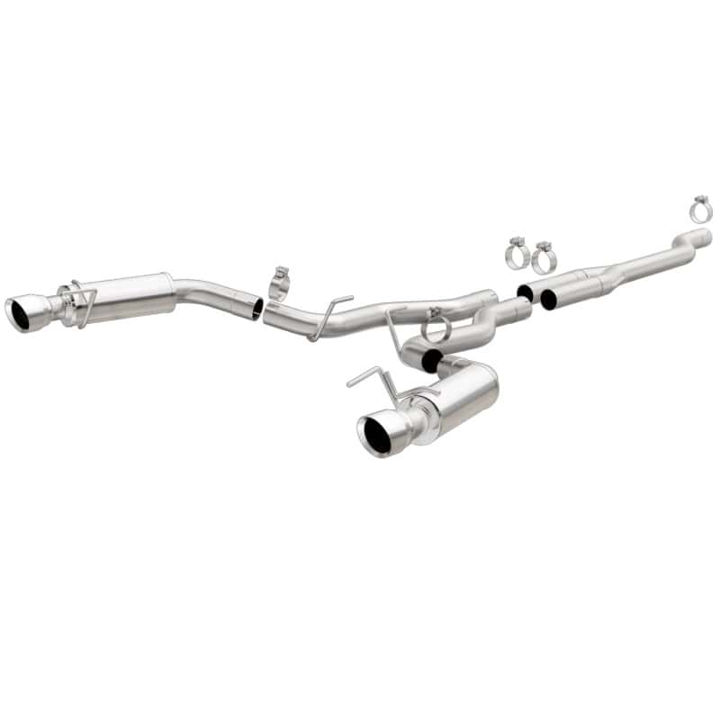 Magnaflow — MagnaFlow Cat Back, SS, 2.5in, Competition, Dual Split Polish 4.5in Tips 2015 Ford Mustang Ecoboost
Cat-Back - view 1