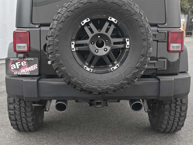 aFe — aFe Rebel Series 2.5in 409 SS Axle-Back Exhaust w/ Black Tips 2007+ Jeep Wrangler (JK) V6 3.6L/3.8L
Axle-Back Exhaust - view 6